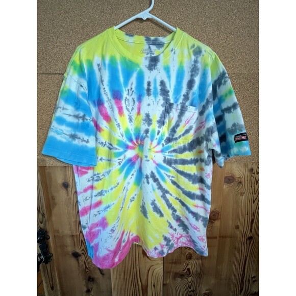 Dickies Other - Dickies Shirt Adult XL Blue Tie Dye Pocket Short Sleeve Crew Neck Work